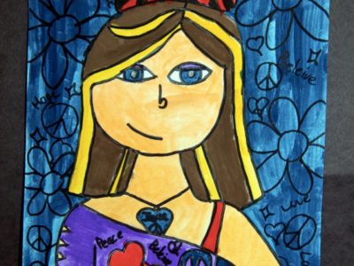 Children's Artwork | Jayna self-portrait, Grade 5